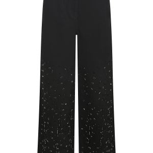 [블루걸] A라인 비즈 자수 롱 데님 팬츠 (BLACK) ENVA0SLA1