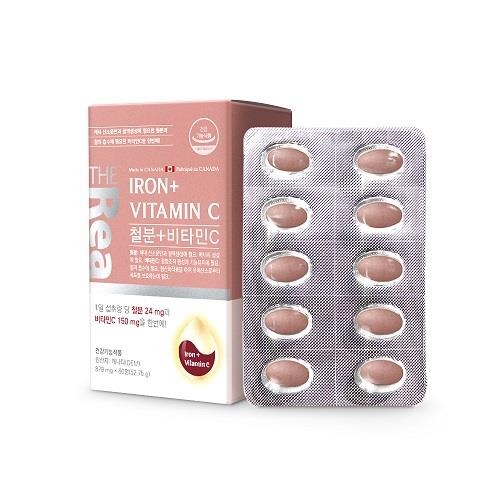 <b>더리얼</b> 철분 비타민C 879mg 60정  1박스