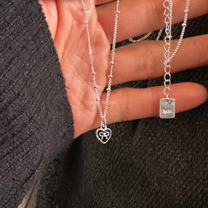 리본 인 더 하트 목걸이 ribbon in the heart necklace