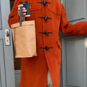 런던트래디션 London Tradition [Joshua Ellis] Milford Mens Oversize Duffle Coat - Orange