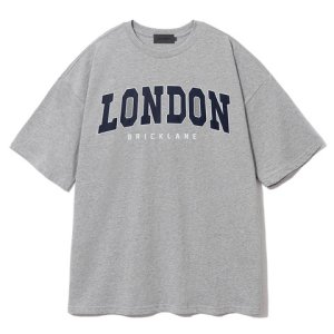secondmono 친환경 오가닉 100 오가닉 코튼 브릭 레인 숏 슬리브 티셔츠 COOSTS220GRAY