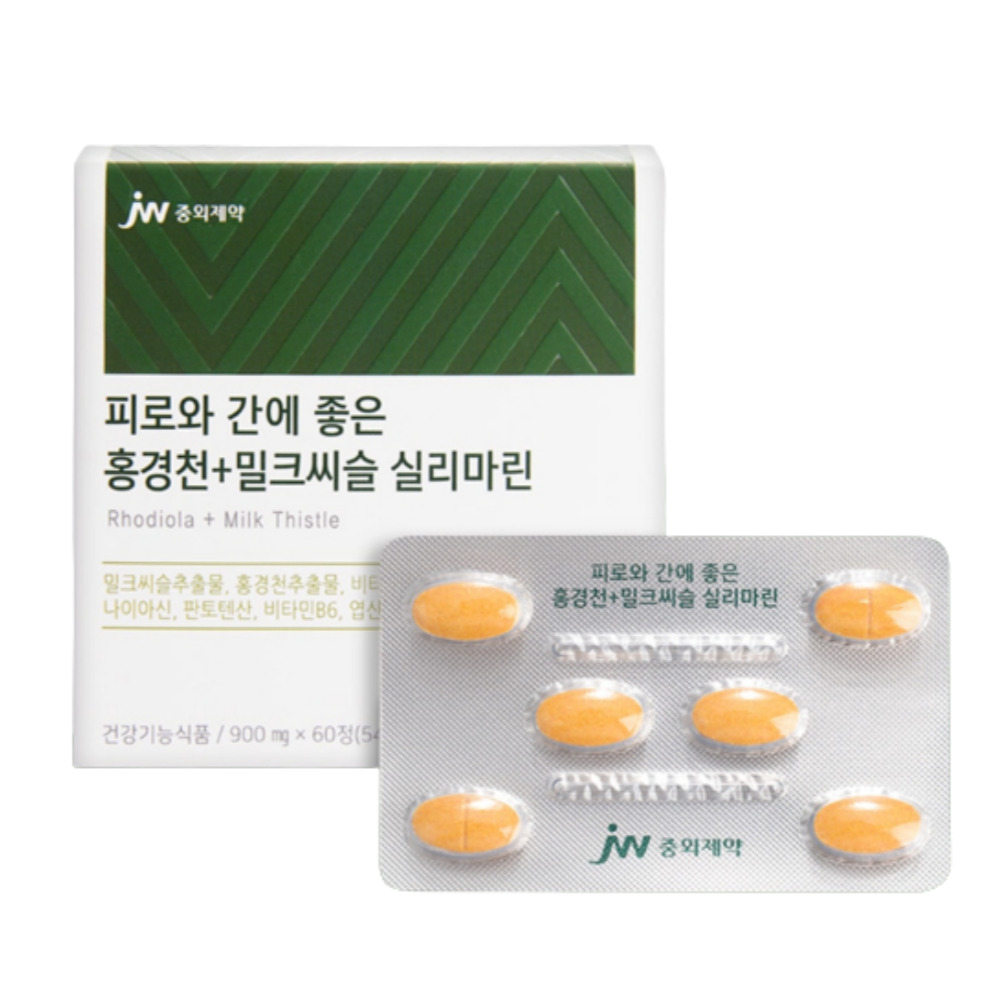 홍경천 추출물 밀크시슬 피로회복 안티 <b>스트레스</b> 60정  1개