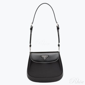 프라다 클레오 미니 브러시드 레더 숄더백 블랙 1BH188 ZO6 F0002 HOM 가죽 백 466283