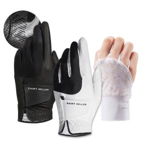 세인트밀러 울트라 논슬립 실리콘 여성 골프장갑 + 볼빅 프린세스 손등토시 세트
