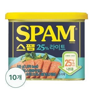 스팸 (현대홈쇼핑)CJ스팸 25%라이트 340G X 10개