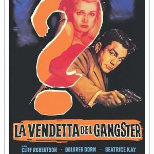 [아마존 공식]Underworld USA (La Vendetta Del Gangster) - 클리프 로버트슨 주연 - 빈티지 이탈리아 필름 느와르 영화 포스터 Alfredo Cap