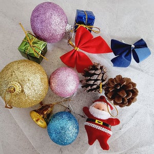 쁘띠마쥬 크리스마스 트리볼 12pcs / 크리스마스 트리 오너먼트 장식볼 세트