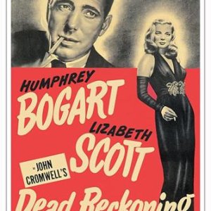 [아마존 공식]Dead Reckoning - 험프리 보가트 리자베스 스콧 출연 - 빈티지 필름 느와르 영화 포스터 c.1947 - 마스터 아트 프린트 30.5cm x 45.7cm