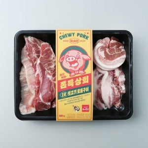 국내산 쫀득상회 냉동2호 뒷고기 모둠구이(냉동) 500G(팩)/돼지고기