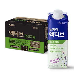 [본사공식몰] 뉴케어 액티브 오리지널 200ml (24팩) 대상웰라이프 시니어 액상 단백질 음료 부모님 선물 노인 하이 프로틴