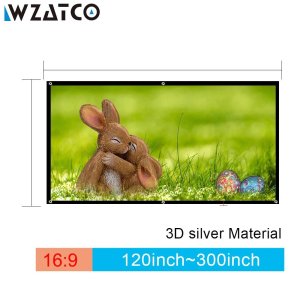 WZATCO 3D 실버 스크린  169 프로젝션 스크린  280 인치