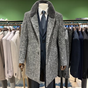 [롯데백화점] 빨질레리 (한정특가) F/W 이태리 수입 알파카 고급울 그레이 고급코트 Peden PNDMBH54ABS LE1215490522