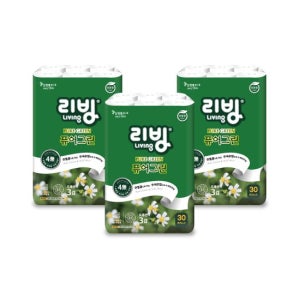 리빙 퓨어그린 화장지 3팩 90롤 TV상품
