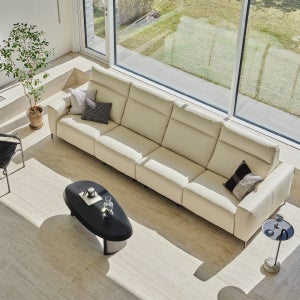 MVME 페타 천연가죽 리클라이너 와이드 4인용