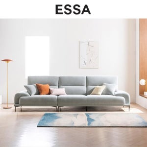 [쿠션&상품권증정][에싸] 베레나 4인 리브 패브릭 소파