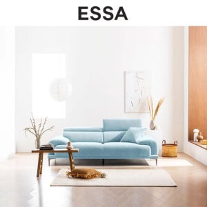 [쿠션&상품권증정][에싸] 베레나 3인 헤드기능 리브 패브릭 소파