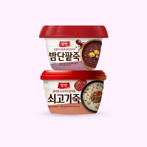 동원 양반 쇠고기죽 287g 12개 + 밤단팥죽 285g 12개