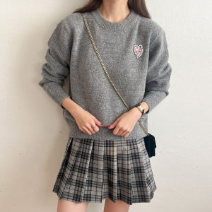 블프 하트 니트티셔츠