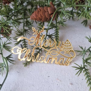 사랑빛 트리 장식 / 메리 크리스마스 레터링 글자 로고 오너먼트 트리 장식