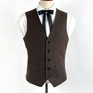 남자 브라운 정장조끼 단품(L-4XL) 남자예복베스트 셋업수트 웨딩촬영 결혼식