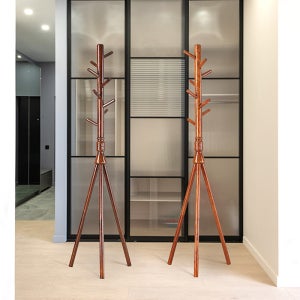 하이퍼스 HFH7755 스퀴드 애쉬원목 스탠드 옷걸이 행거 인테리어