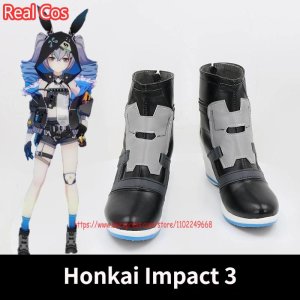 RealCos Honkai Impact 3 토끼 사냥꾼 브로니 코스프레 신발 부츠  할로윈 코스프레 코스튬 액세서리