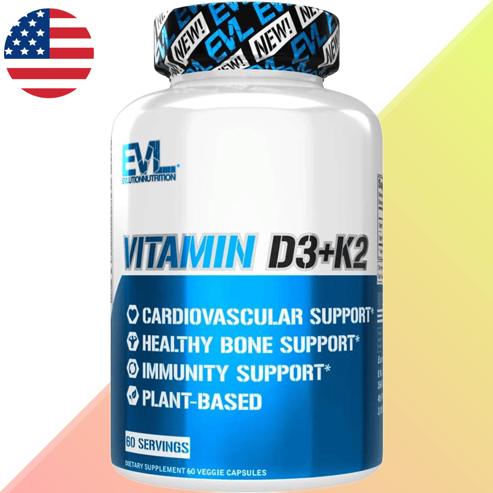 <b>에볼루션</b> <b>비타민</b> D3 + <b>K2</b> 5000iu MK7 60베지캡슐  1개  60정
