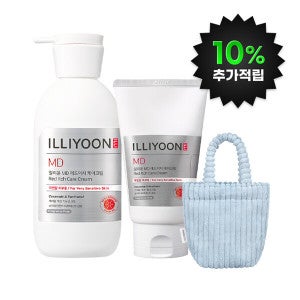 일리윤 (10%적립) 일리윤MD 레드이치 케어크림 330ml + 128ml +일리윤 코듀로이 가방 증정