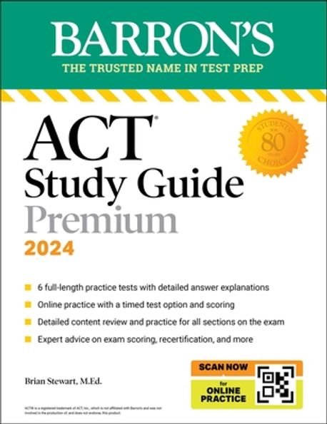 ACT Study Guide Premium, 2024, 7/E (6 Practice Tests + Comprehensive Review + Online Practice)