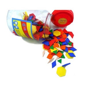 큰솔스토밍 플라스틱 패턴블록 250PCS  1개  혼합색상