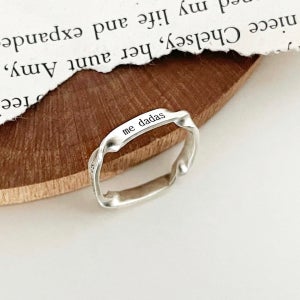 실버925 포페이스 커플링 우정링 학생 단체 각인반지, 리제