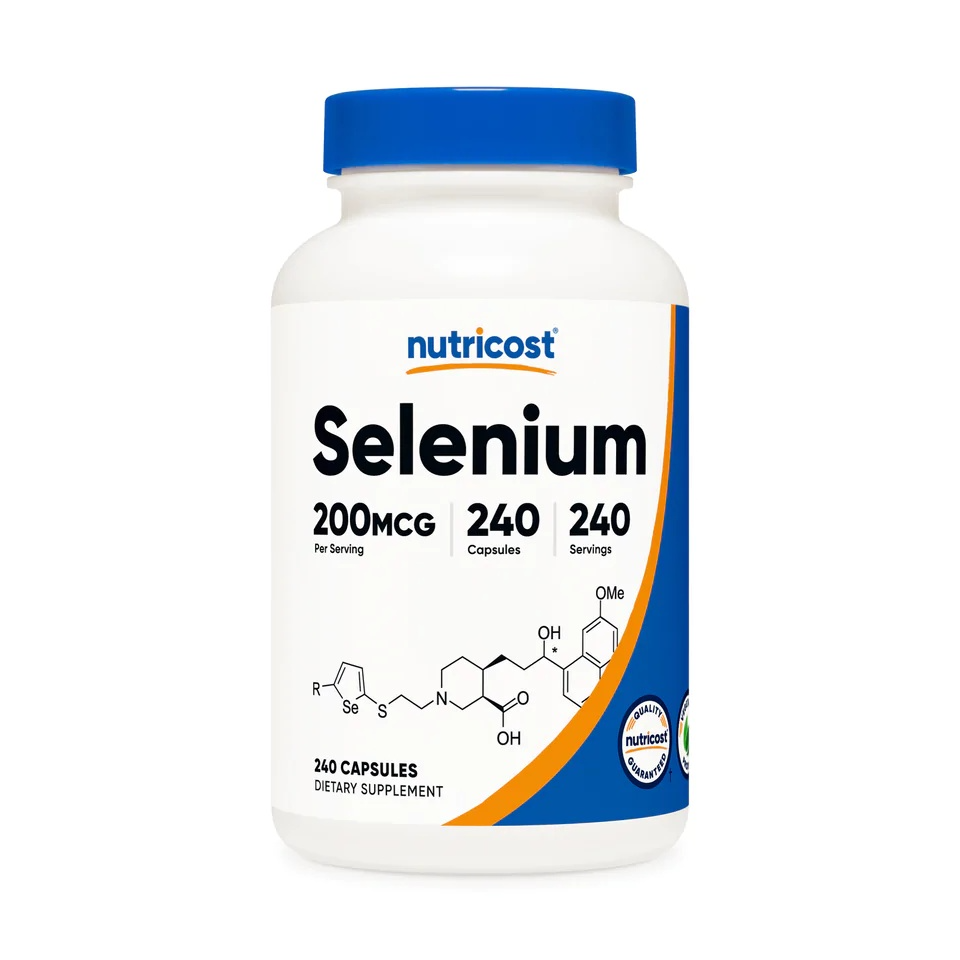<b>뉴트리코스트 셀레늄</b> 200mcg 캡슐 글루텐 프리  1개  240정