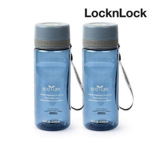 락앤락 비스프리 투톤 스파우트 물병 600ml 블루 1+1 물통 보틀 스트랩 트라이탄 끈 TOP_ABF635Bs2