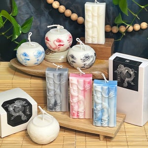 [선물포장] 운룡도 캔들, 청룡 캔들 세트, 효백