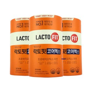 락토핏 종근당건강 락토핏 코어맥스 유산균 3통 (6개월분) 온가족 프로바이오틱스