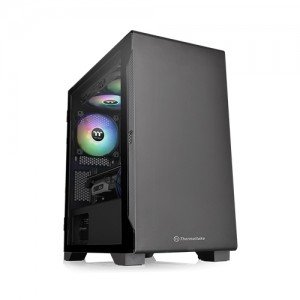 써멀테이크 S100 강화유리 (블랙)