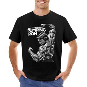 아놀드 슈왈제네거 클래식 펌핑 아이언 티셔츠  애니메이션 티셔츠  남성용 티셔츠