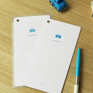 자동차 정비기록카드 CAR RECORD 노트 메모 날짜 타임