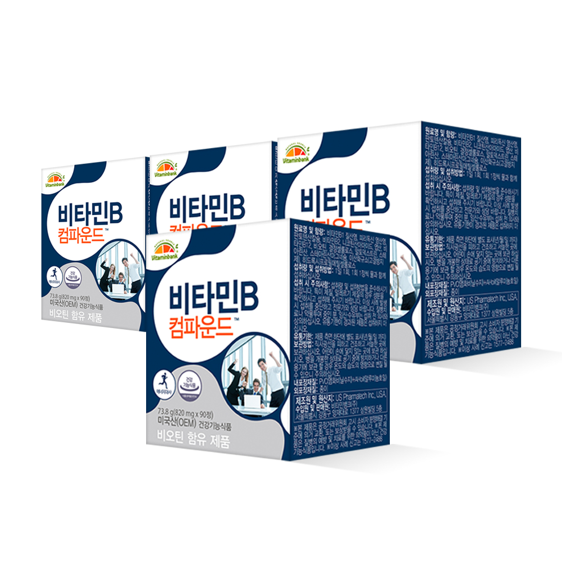 [<b>비타민뱅크</b>] 비타민B 컴파운드 90정 x4개