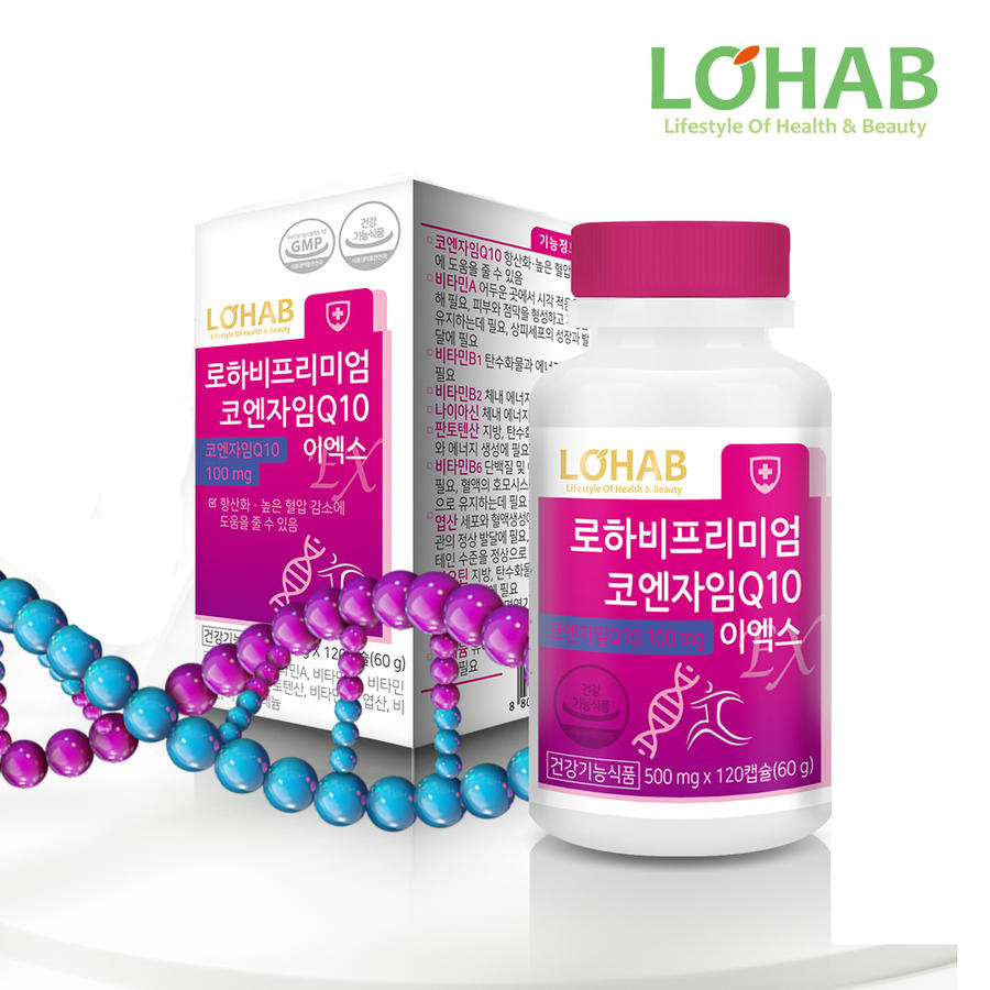 [한미양행] <b>로하비</b> 프리미엄 코엔자임Q10 이엑스 4개월분 코큐텐 항산화
