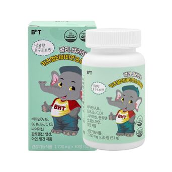 앨리 앨리펀트 키즈멀티<b>비타민</b> 미네랄 1700mg X 30정 1통