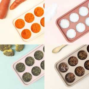 자이티 실리콘 이유식 큐브 보관 용기 대용량 틀 4개 세트