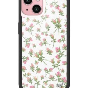 [아마존 공식]Wildflower 케이스 - 핑크 포지 로지 아이폰 15 케이스