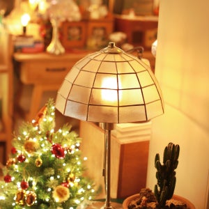 뉴트로 감성가득, 스테인드글라스 12각 돔 조명 스탠갓, 투제이 아틀리에