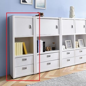 [롯데백화점] 미아트 JS가구 벨로 400 3단 틈새 콤비 책장 LE1215810530