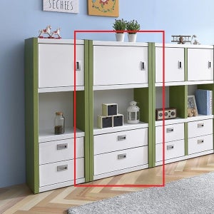 [롯데백화점] 미아트 JS가구 벨로 2R 3단 낮은 콤비 책장 LE1215810534