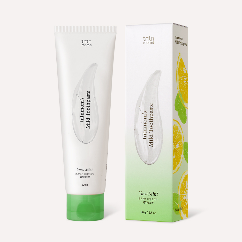 튼튼<b>맘스</b> 튼튼<b>맘스</b> 무불소 순한 비건 임산부치약 유자민트향 80g