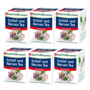 바드하일브루너 독일 수면 신경 차 Schlaf Nerven Tee 허브티 8티백 x 6박스