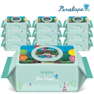 페넬로페 아기물티슈 본보야지 에펠 캡형 70매X10팩