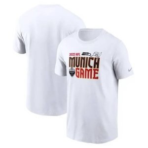 872731 나이키 NFL 남성 티셔츠 Seattle Seahawks vs Tampa Bay Buccaneers Essential Munich Game T Shirt White